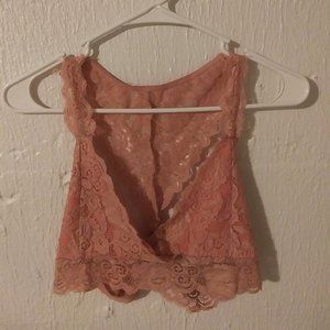 Large Pink Lace Bralette